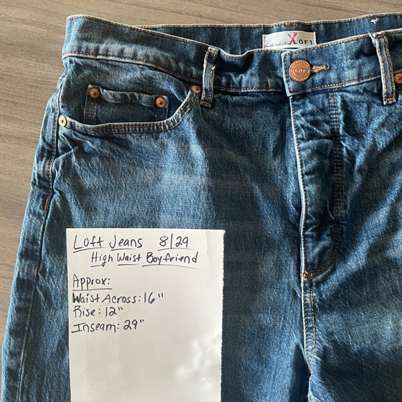Loft High Waist Boyfriend Jeans - Retro Style - Size 8 | 29 - Picture 2 of 15
